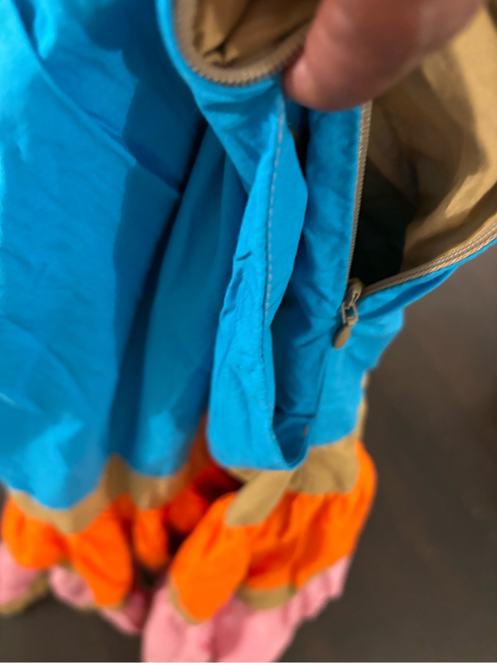 Jcrew Colorblock Tiered Sundress in Blue, Orange, Pink - Picture 7 of 7